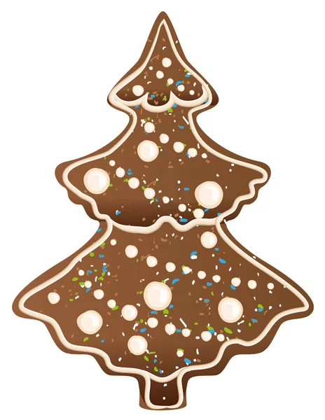 Gingerbread kerstboom vorm — Stockvector