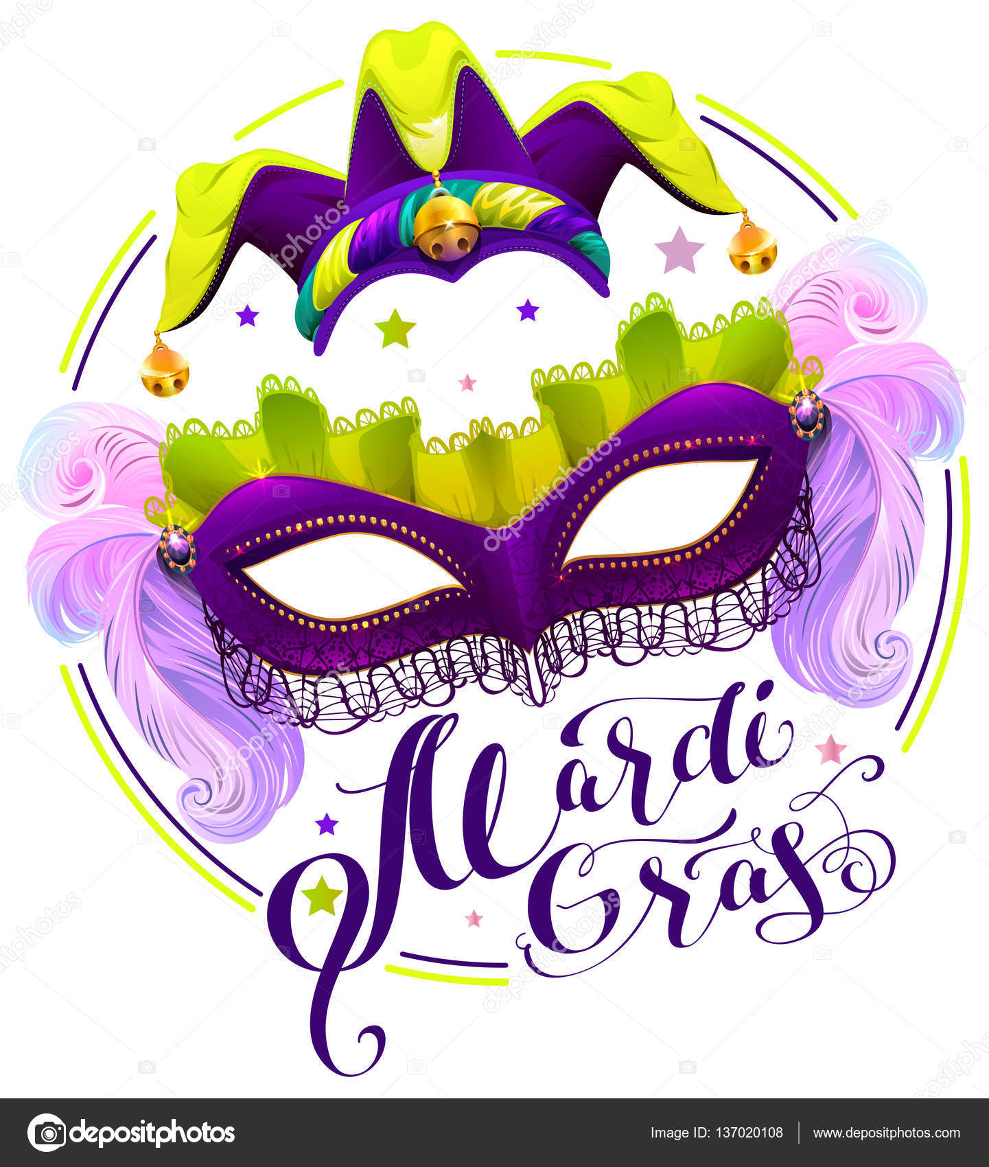mardi gras lettering