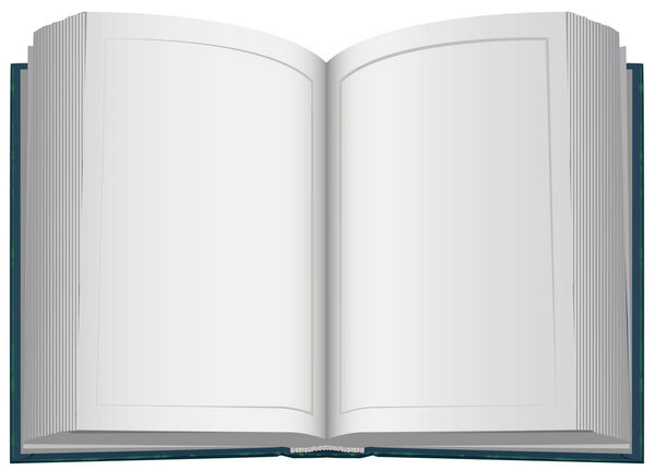 Открытая книга в твердом переплете
