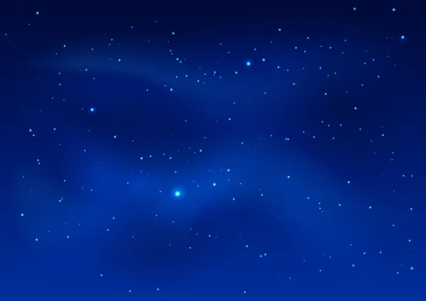 Ciel et étoiles bleu nuit sombre — Image vectorielle