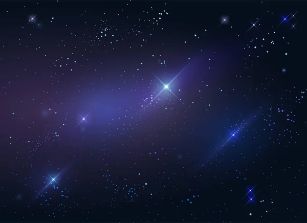 Dark starry sky space background — Stock Vector