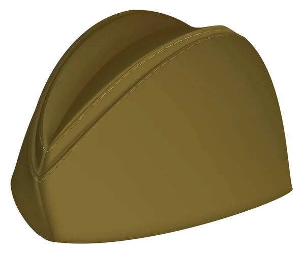 Ryska khaki retro militära hatt — Stock vektor