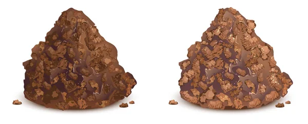 Cokelat coklat coklat truffle dengan taburan - Stok Vektor