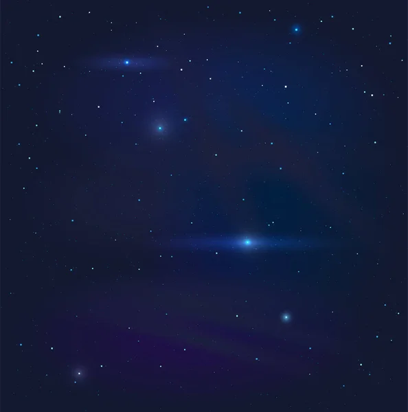 Noche oscura cielo estrellado fondo — Vector de stock