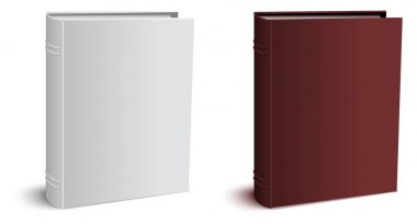 Şablon üç boyutlu ciltli kapalı kitap