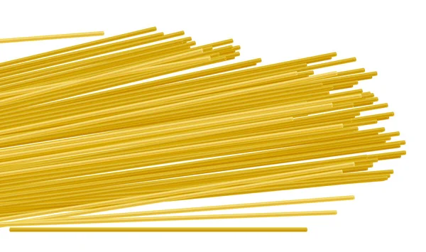 Pâtes crues italiennes spaghetti vecteur réaliste — Image vectorielle