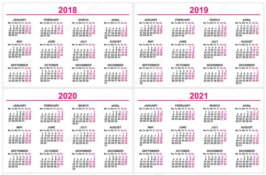 Set Wall Calendar 18 19 21 Grid Template Isolated On White Vector Illustration Premium Vector In Adobe Illustrator Ai Ai Format Encapsulated Postscript Eps Eps Format