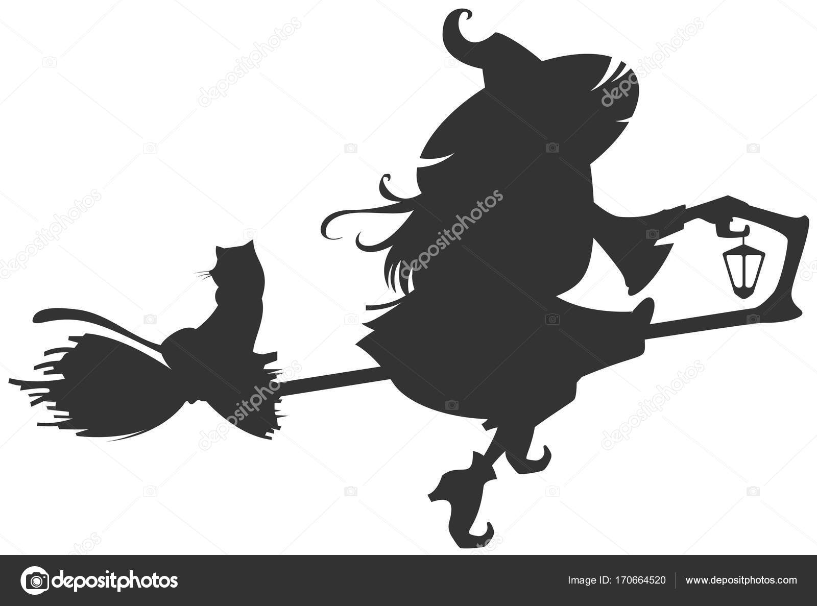 かわいい動物画像 ユニーク魔女 イラスト シルエット