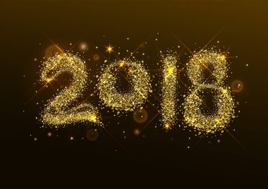2018 yeni yıl altın konfeti Selam numarası