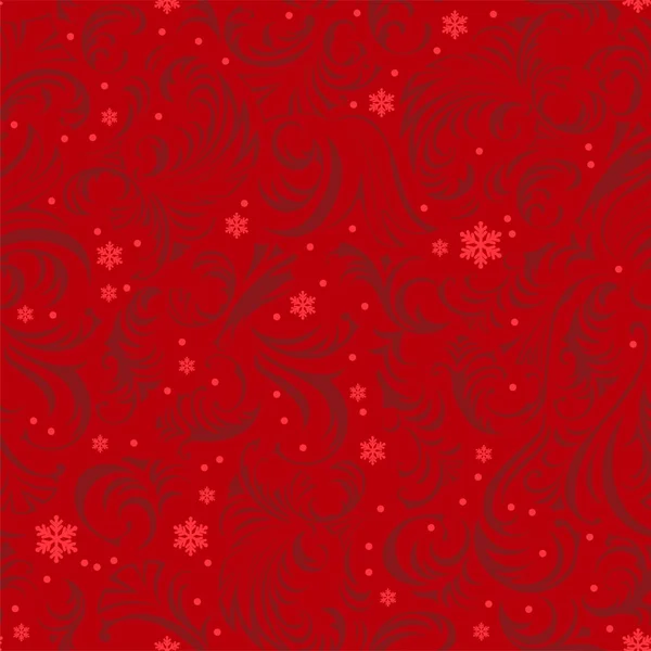 Modèle décoré rouge fond sans couture pour l'emballage de Noël — Image vectorielle