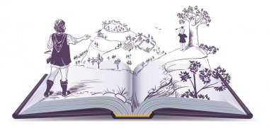 William Tell bir elma oğlu kafasına vuruyor..