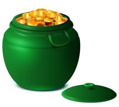 Patricklere iyi şanslar. Büyük yeşil altın küpü.