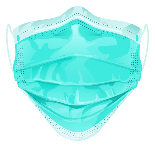 Coronavirus protection medical mask isolated on white vector illustration — Stock Vector