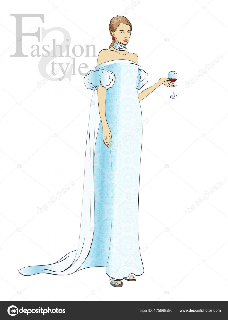 Automne Hiver 2018 Belle Jeune Fille Dans Une Robe De