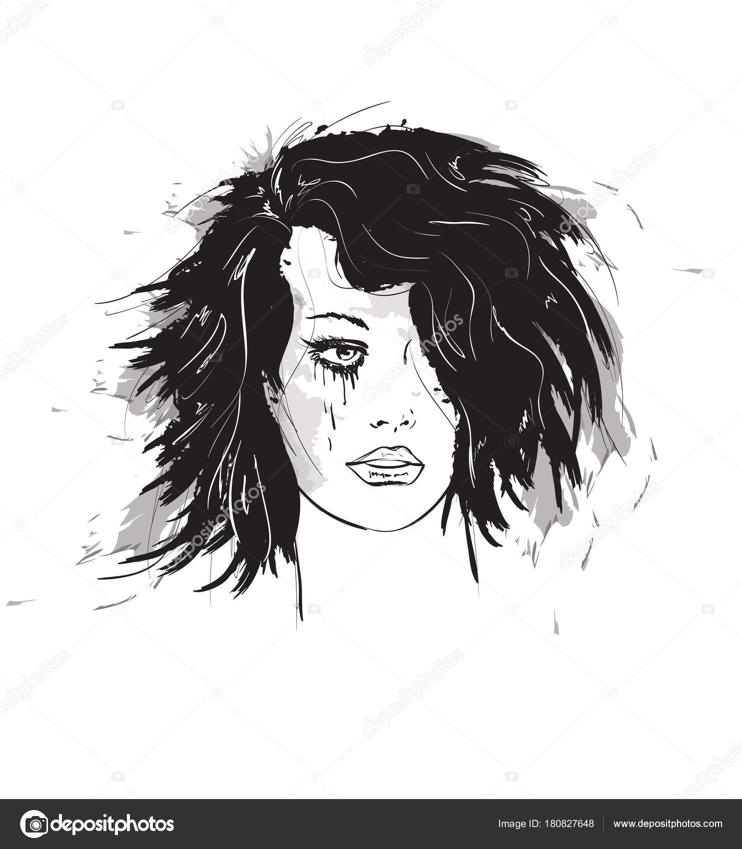 Como dibujar el rostro de una mujer llorando | Rostro de la mujer