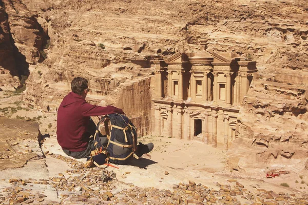 Petra - cidade antiga . Fotos De Bancos De Imagens Sem Royalties