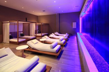 Sochi, Rusya - 3 Ekim 2014 Lüks Spa Tatil Köyü Salonu.