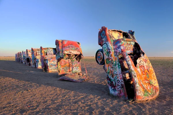 Amarillo Usa Novembre 2010 Installazione Artistica Conosciuta Come Cadillac Ranch — Foto Stock