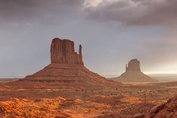 Schöner Sonnenaufgang Monument Valley Arizona Usa Stockbild