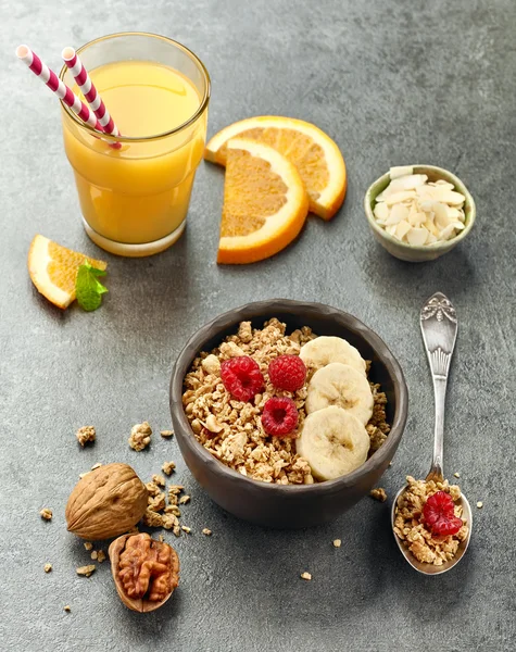 Skål med granola — Stockfoto