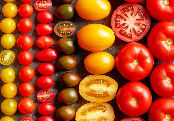 다양 한 다채로운 토마토 — 스톡 사진