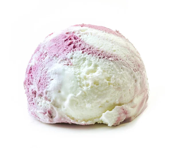 Vanilla and blueberry ice cream ball Royalty Free Stock Photos