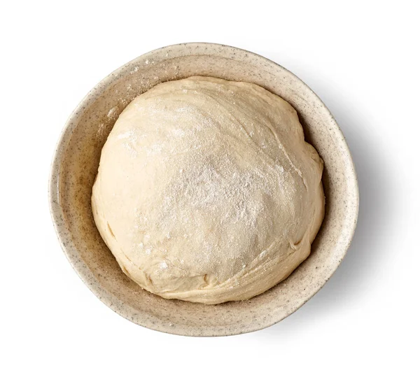 Bowl of fresh raw dough — Stock Photo, Image