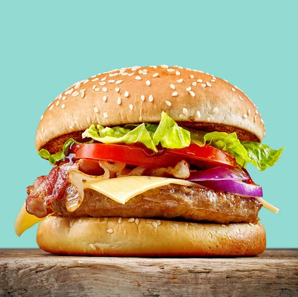 Friss, ízletes burger — Stock Fotó