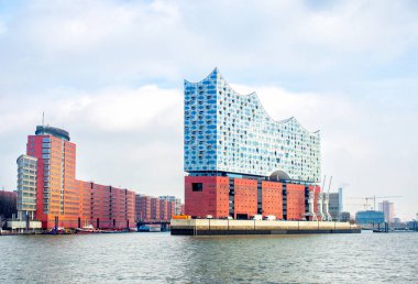 Elbphilharmonie; a concert hall in the HafenCity quarter of Hamb clipart
