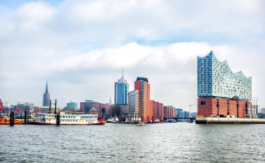 Hamburg şehrinin panoramik görünüm