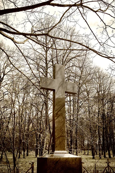 Old historic cemetery cross — Stock Photo, Image