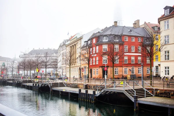 Κανάλι και στη θάλασσα Ved Street, Κοπεγχάγη — Φωτογραφία Αρχείου