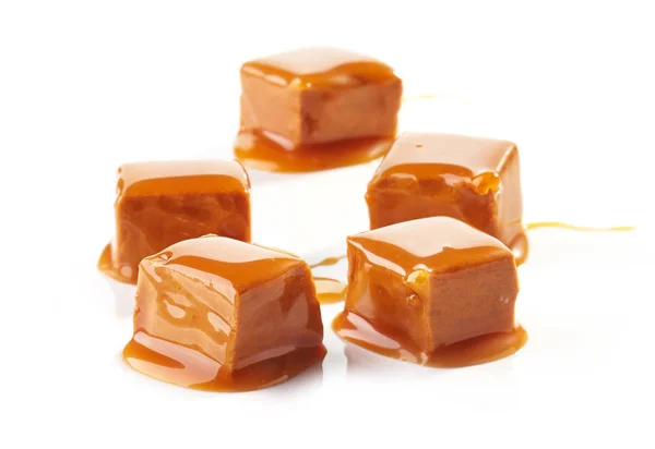 Pieces of caramel candies — Stock Photo, Image