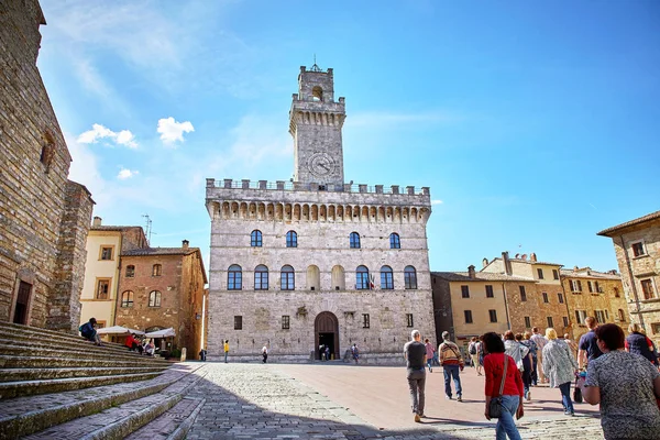 Palazzo Comunale (Hôtel de Ville) Piazza Grande, Antiquité Montepulc — Photo