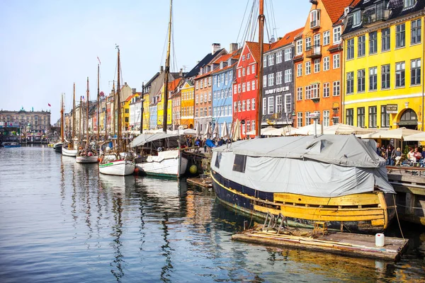 Vista del canal Nyhavn, Copenhague —  Fotos de Stock