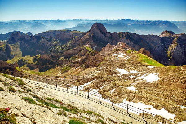 Saentis górski krajobraz, Alpy Szwajcarskie — Zdjęcie stockowe