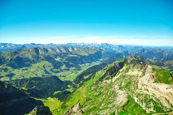 Saentis гірський ландшафт, швейцарські Альпи — стокове фото