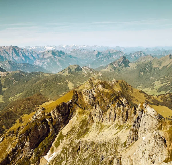 Saentis ορεινό τοπίο, Ελβετικές Άλπεις — Φωτογραφία Αρχείου