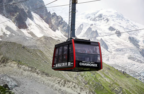 Το τελεφερίκ Aiguille du Midi — Φωτογραφία Αρχείου