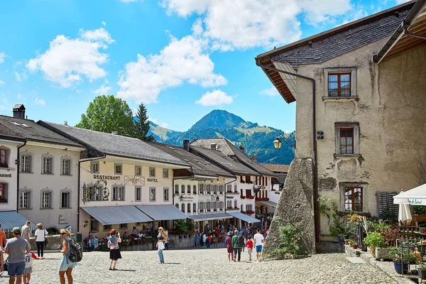 Street view of Old Town Gruyere — Stock Photo, Image