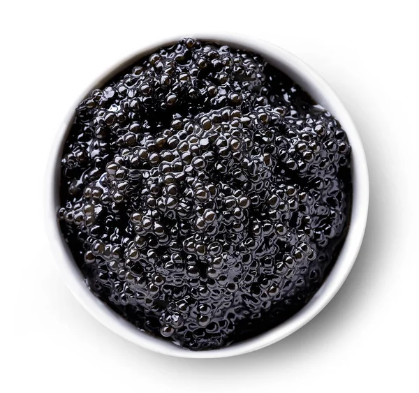 Tigela de caviar preto — Fotografia de Stock