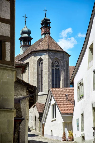Street view of OLD Town Fribourg — Stock Photo, Image