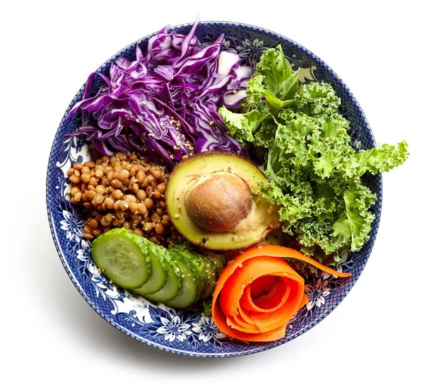 Vegan bowl isolated on white background — Stock Image Vegan bowl isolated on white background Royalty Free Stock Images