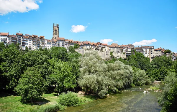 Panoramic view of Fribourg, Switzerland — Stock Photo, Image