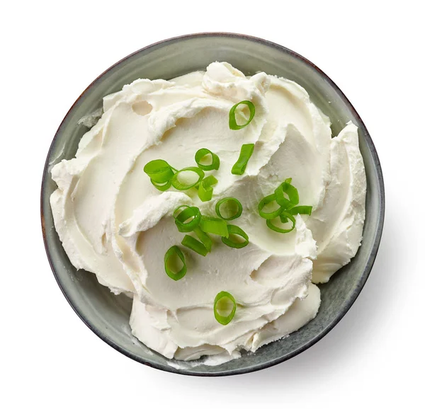Bowl of cream cheese — Stock Photo, Image