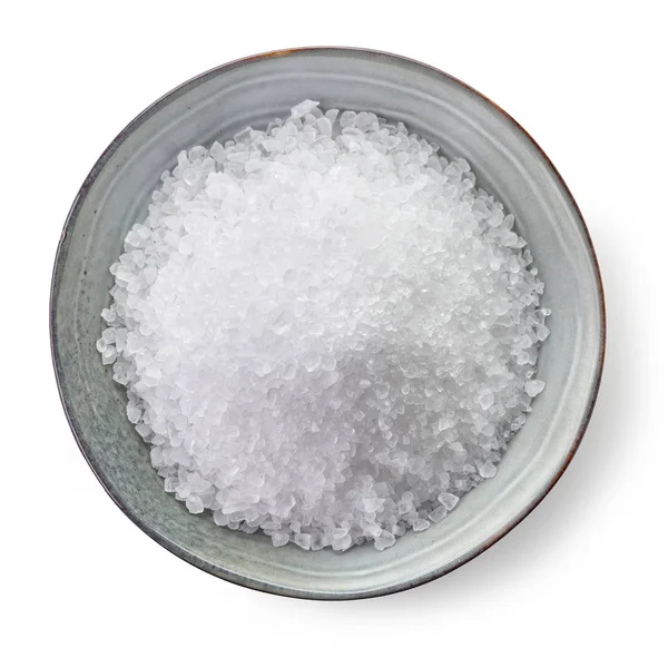 Bowl of sea salt — Stock Photo, Image
