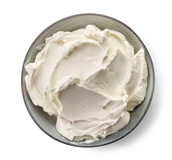 Bowl of cream cheese — Stock Photo, Image