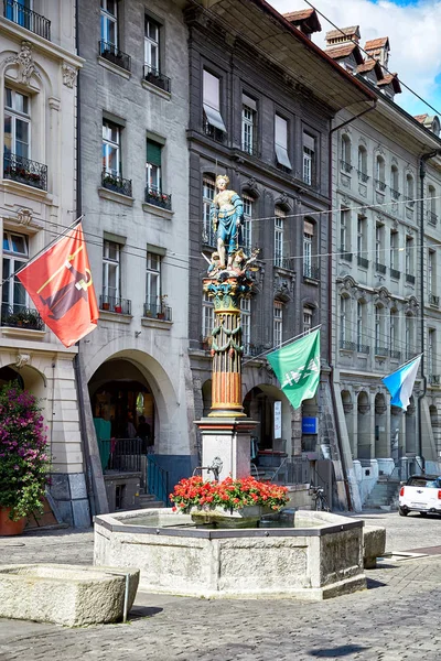 Вид на вулицю міста Берн, Швейцарія — стокове фото