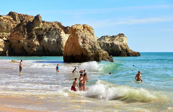 Praia do Algarve e Oceano Atlântico — Fotografia de Stock