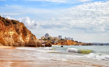 Portimao Beach'te algarve, Portekiz